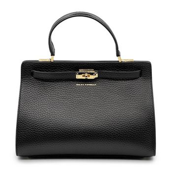 Сумка Gilda Tonelli черная кожаная - фото 1, 1077 TON NERO