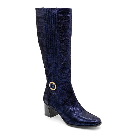 Сапоги Ilasio Renzoni синие замшевые Байка с лазерной обработкой - фото 2, 