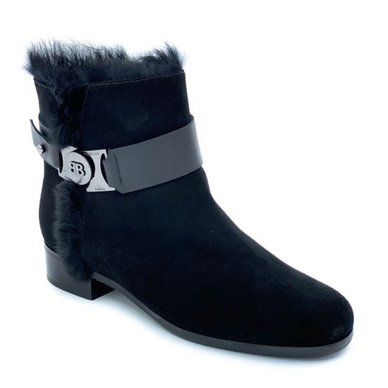 Ботинки Baldinini черные замшевые МЕХ - фото 2, 