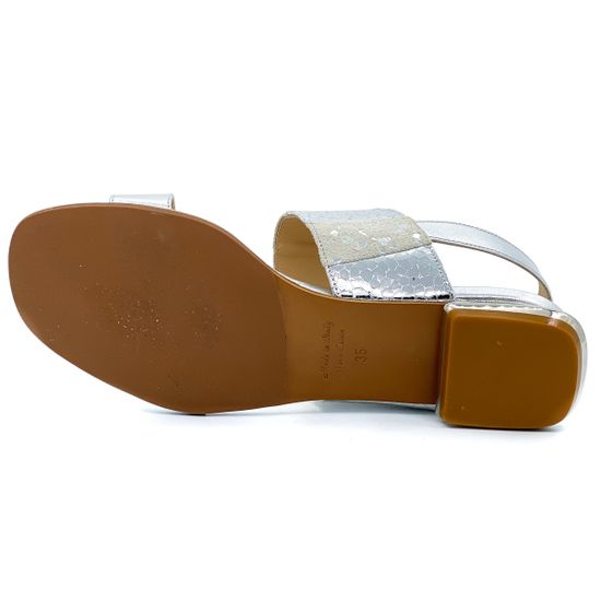 Босоножки Rosso Nero серебро - фото 4, 