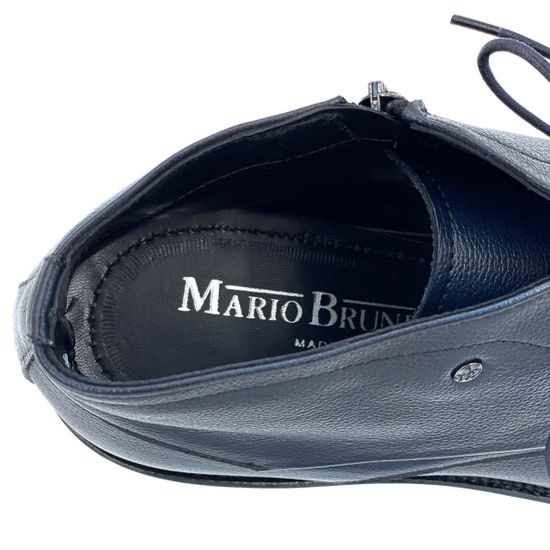 Ботинки Mario Bruni синие кожаные демисезонные - фото 7, 13907 MB