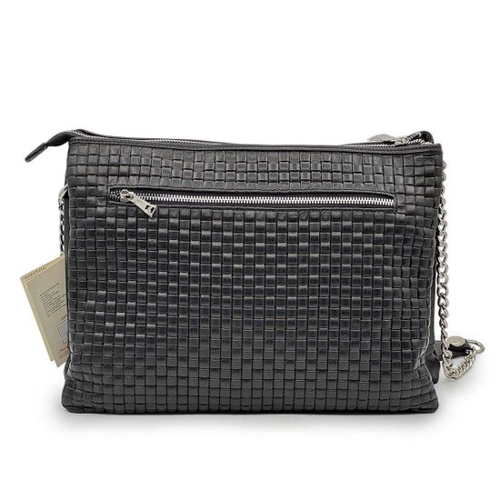 Сумка Renato Angi черная кожаная плетеная - фото 3, 3301117 RA NERO