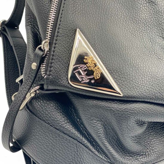 Сумка-рюкзак Renato Angi черная кожаная - фото 3, 