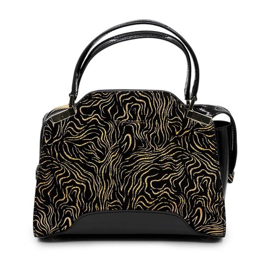 Сумка Gilda Tonelli черная/золотистая замша/лак - фото 1, 1057 TON ORO