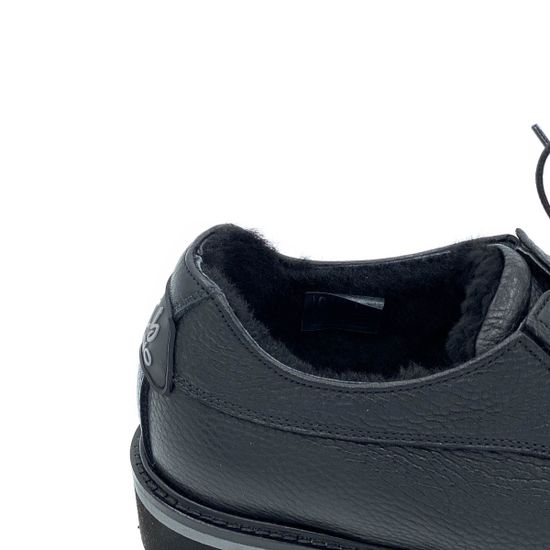 Ботинки Lab Milano черные кожаные МЕХ - фото 6, 