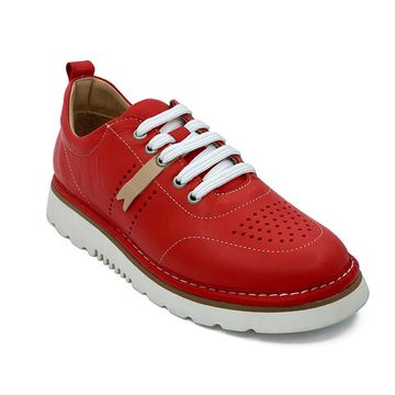 Полуботинки Lab Milano летние красные кожаные - фото 2, 510 LAB ROSSO