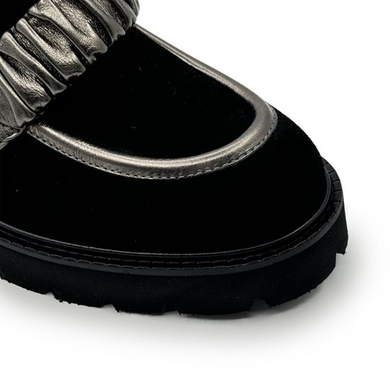 Лоферы MOT-CLE черные замшевые демисезонные - фото 6, MOT2778 MOT NERO