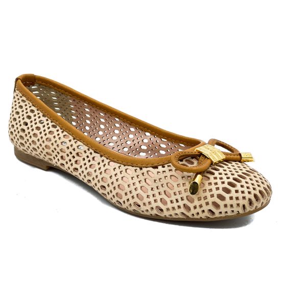 Балетки Renzi перфорированная кожа бежевые SABBIA - фото 2, 