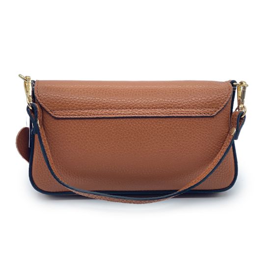 Клатч Di Gregorio рыжий кожаный - фото 3, 