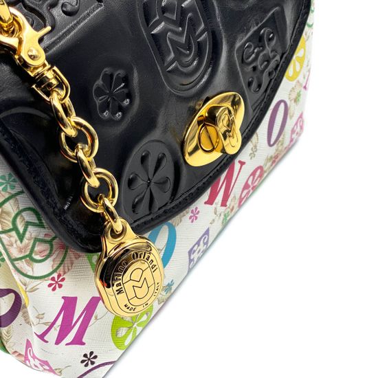 Сумка Marino Orlandi черно-белая кожаная мультиколор - фото 6, 4869 MO BIANCO