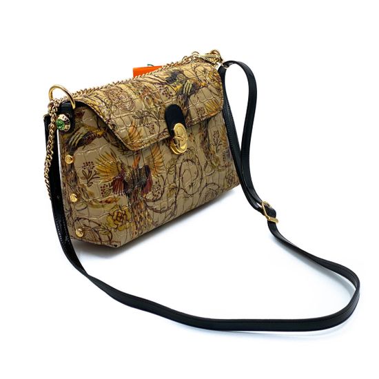 Сумка Marino Orlandi бежевая кожаная multicolor - фото 2, 