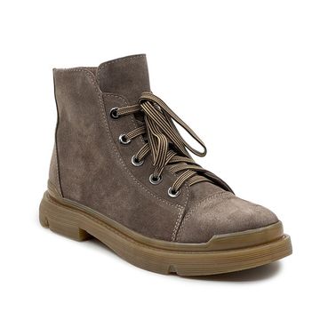 Ботинки CV COVER бежевые замшевые на байке - фото 2, 78228-1 COV