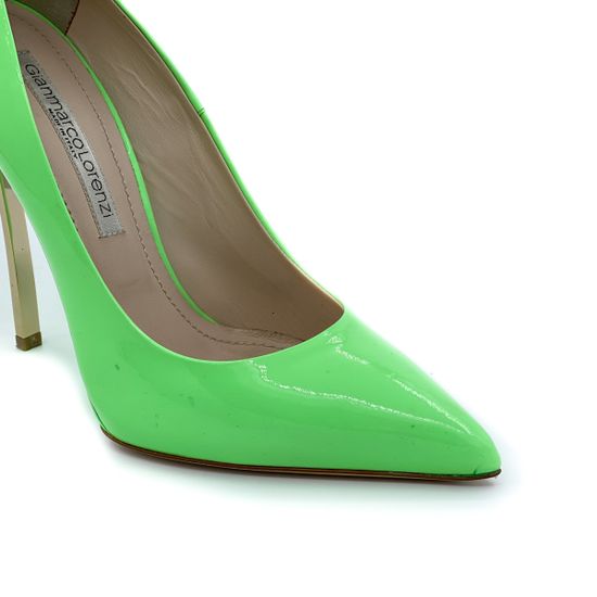 Туфли Gianmarco Lorenzi салатовые из лакированной кожи - фото 6, P4D0A2086 GML