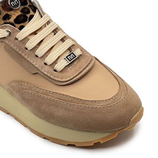 Кроссовки женские NILA NILA кожа/замша бежевая/леопард - фото 6, NO6742 NIL BEIGE LEO