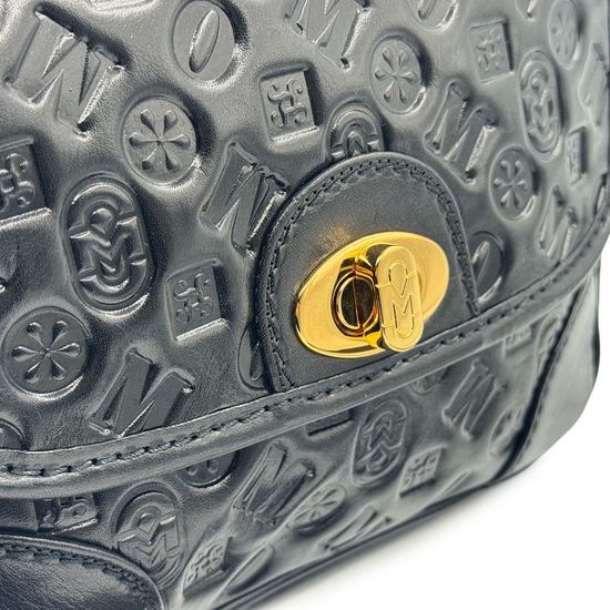 Сумка Marino Orlandi черная кожаная штампованная - фото 4, 4941 MO NERO