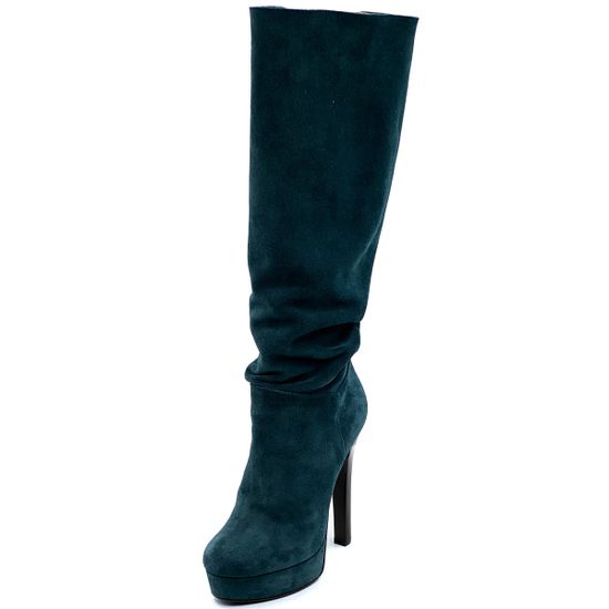 Сапоги Gianmarco Lorenzi замша синие демисезонные - фото 2, 9618 GML