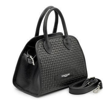 Сумка Renato Angi черная кожаная плетенная - фото 2, 3450217 RA NERO