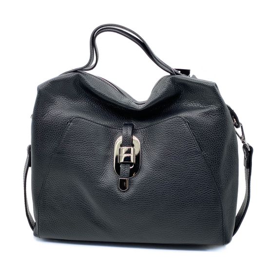 Сумка Di Gregorio черная кожаная - фото 1, 