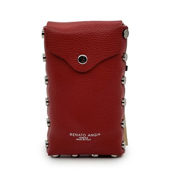 Мини-Сумка кросс-боди Renato Angi красная кожаная - фото 1, 3255701 RA ROSSO