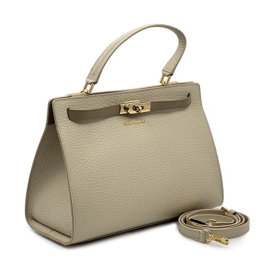 Сумка Gilda Tonelli бежевая кожаная - фото 2, 1077 TON BEIGE