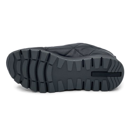 Кроссовки Lab Milano черные кожаные стеганные на меху - фото 4, 