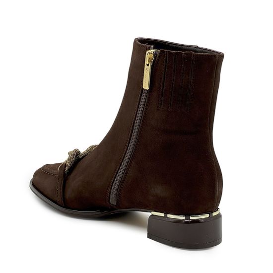 Ботильоны Ilasio Reanzoni коричневые замшевые на байке - фото 3, 4351 IR MORO