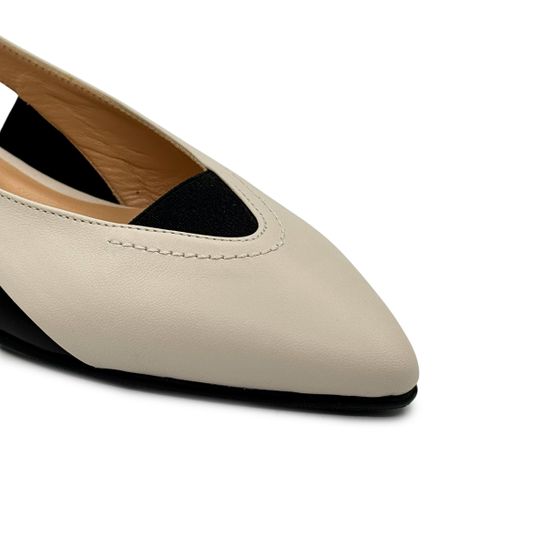 Туфли летние MOT-CLE кожа бежевая/черная - фото 6, MOT3160 MOT AVORIO/NERO