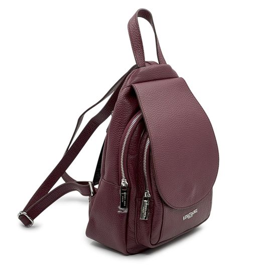 Сумка-рюкзак Renato Angi бордовая кожаная - фото 2, 3360401 RA BORDO