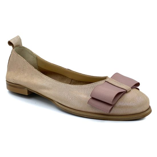 Балетки Cover бежевые кожаные - фото 2, 
