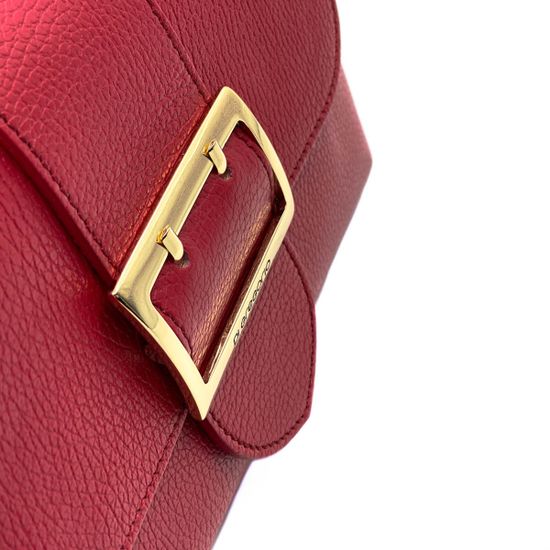 Клатч Di Gregorio красный кожаный - фото 4, 