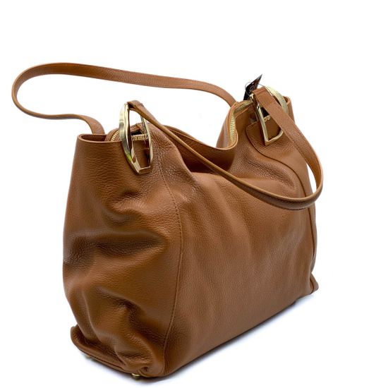 Сумка Di Gregorio коричневая кожаная - фото 2, 