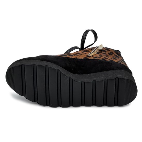 Ботинки Giorgio Brato Zamponi черные кожа/лак с леопардовым принтом на меху - фото 4, 8392 GB