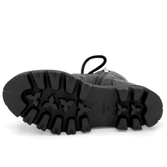 Ботинки Marzetti черные кожаные МЕХ - фото 4, 