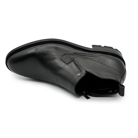 Ботинки Mario Bruni черные кожаные на байке - фото 5, 14881 MB NERO