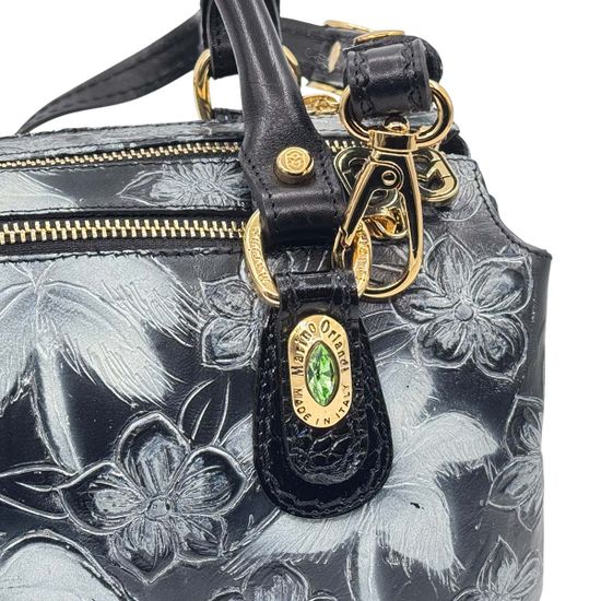 Сумка Marino Orlandi белая/черная кожаная - фото 4, 4961 MO BIANCO/NERO