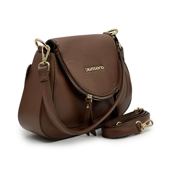 Сумка Di Gregorio коричневая кожаная - фото 2, 8944P DG BRUCIATO