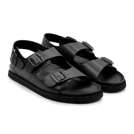 Сандалии Giampieronicola черные кожаные - фото 8, A5300 GPN NERO