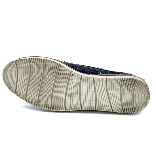 Полуботинки Mara синие из лакированной кожи - фото 4, 