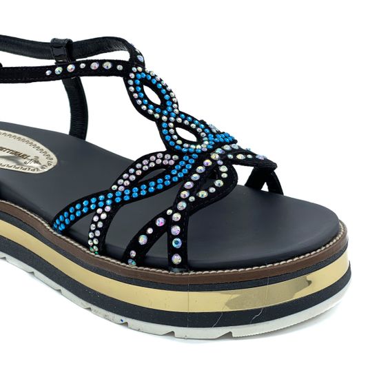 Босоножки Loretta Pettinari черные кожаные - фото 6, 5348S LP