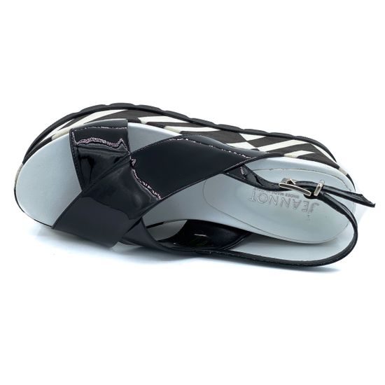 Босоножки Jeannot черные из лакированной кожи - фото 5, 