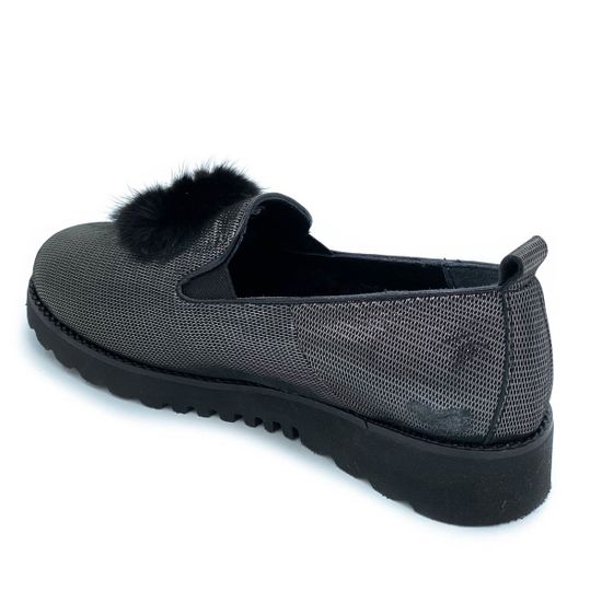 Полуботинки Lab Milano черные кожаные МЕХ - фото 3, 