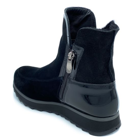 Ботинки Cover черные замшевые МЕХ - фото 3, 8078801-2 COV