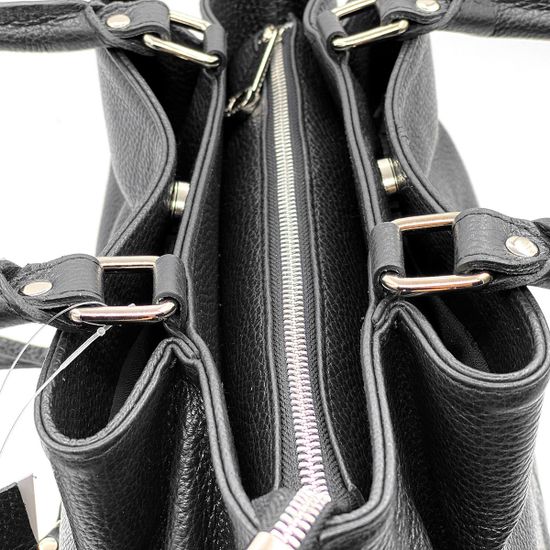 Сумка Di Gregorio черная кожаная - фото 4, 