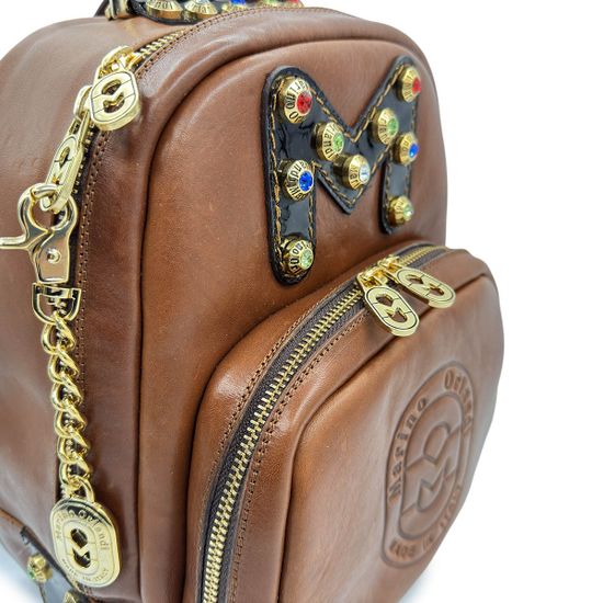 Рюкзак Marino Orlandi коричневый кожаный - фото 4, 4827 MO MORO