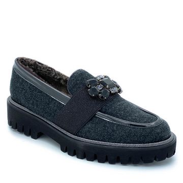 Полуботинки Pertini серые войлок МЕХ - фото 2, 182W15403D1 PRT