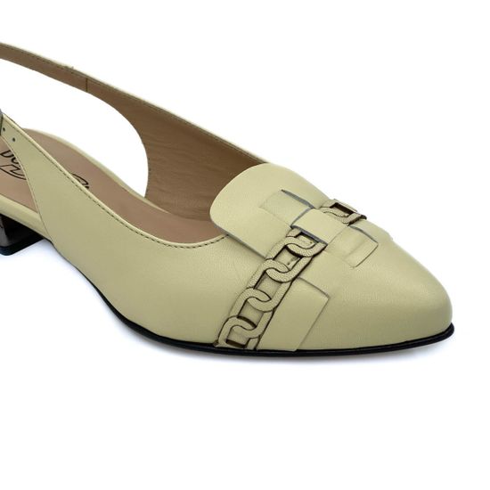 Туфли Donna Soft желто-бежевые кожаные - фото 6, MOT1976 DS KREAM