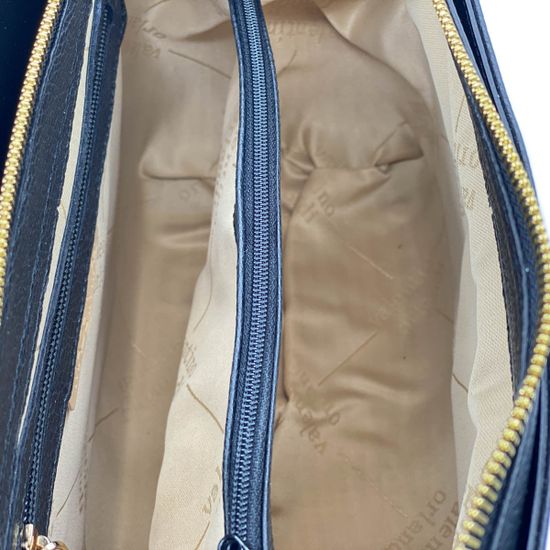 Сумка Valentino Orlandi черная кожаная - фото 5, 26021 VO NERO