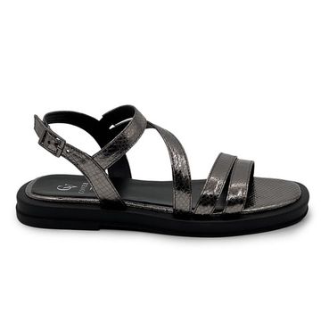 Босоножки CV COVER серебряные кожаные - фото 1, 70192 COV