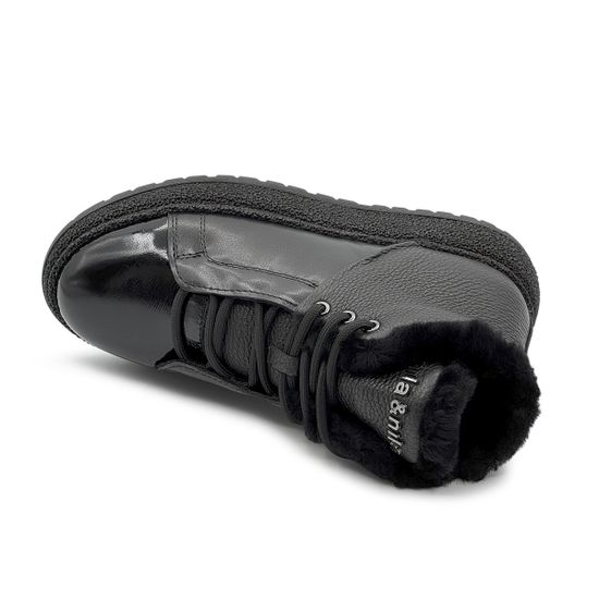 Ботинки NILA&amp;NILA черные кожаные на меху - фото 5, NO9005M NIL NERO