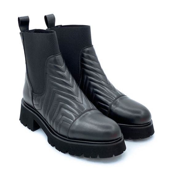 Ботинки Tiffi черные кожаные демисезонные - фото 7, 